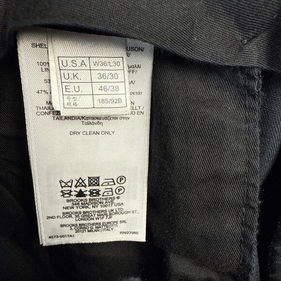 Brooks Brothers Regent Dress Pants‎ Men's 36x30 Dark Navy 100% Wool Career Wear - Picture 9 of 11